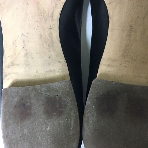 J Crew  flats ballet shoes black &cream size 10 - Picture 9 of 11
